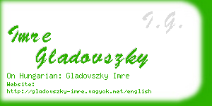 imre gladovszky business card